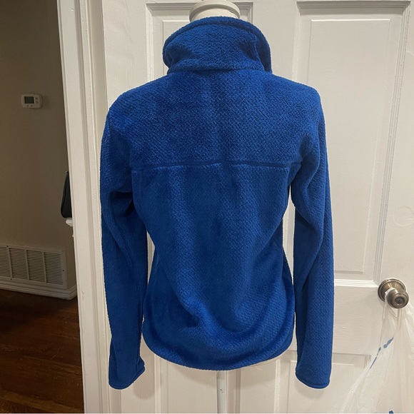 Patagonia Fuzzy Fleece Snap T Pullover Royal Blue Small - Picture 3 of 5